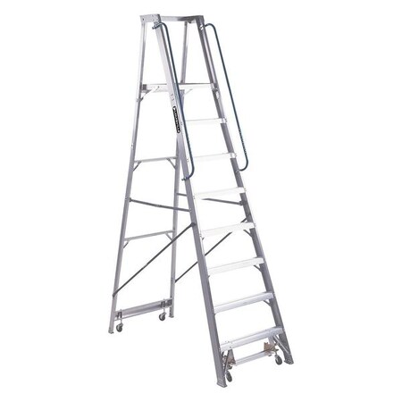 Louisville 9 ft 6 in Aluminum Platform Stepladder, 300 lb Capacity AP5008