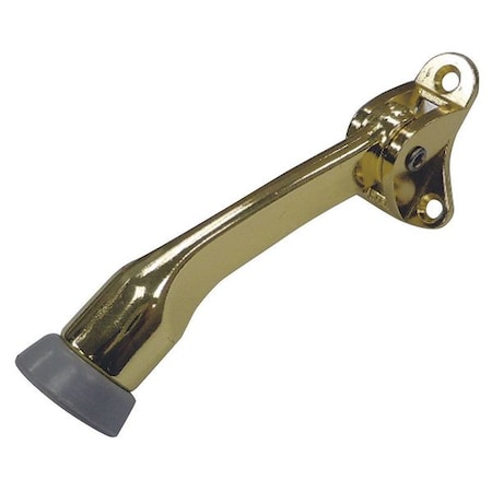 Zoro Select Lever Door Holder, Pol Brass, Cast Zinc 33J799