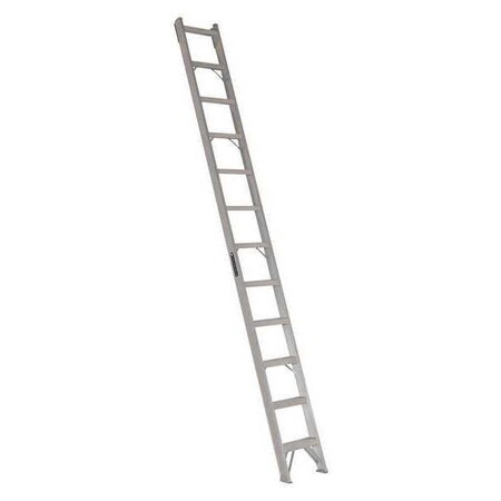 Louisville Straight Ladder, Aluminum, Natural Finish, 300 lb Load Capacity AH1012