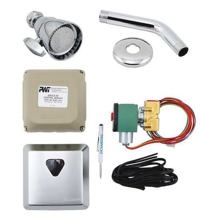 Powers Fasteners Sensor Shower, IR Snsr, Bru SS, 2-1/4 In. 447 10000M100