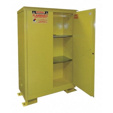 Securall Flammable Safety Storage Cabinet, 43 in W x 69 in H x 18 in D, Cabinet, Outdoor, Flammables, 45 Gal A145WP1