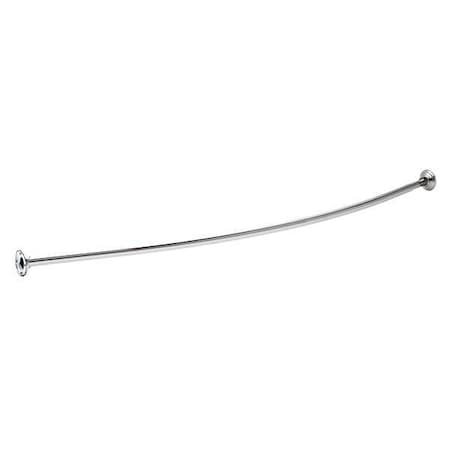 Franklin Brass Curved Shower Rod, Bright, 60In, 6In Proj. 211-5BS