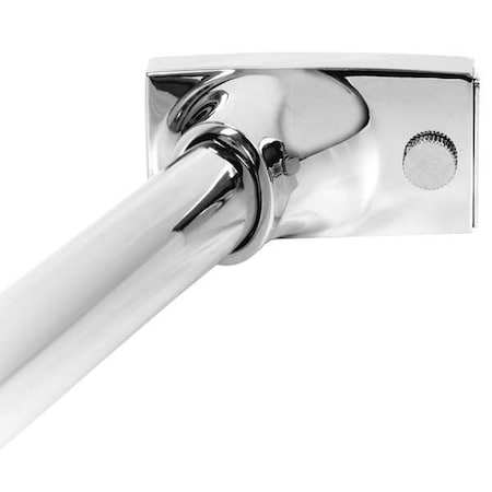 Wingits Curved Shower Rod, Chrome, 60In, 6 Proj, PK6 WOCONPS5NC
