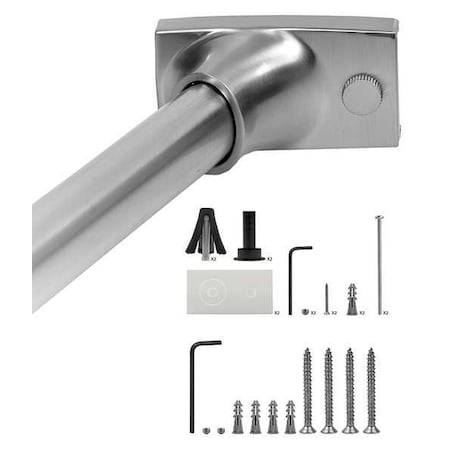 Wingits Curved Shower Rod, Satin, 60In, 6 Proj, PK6 WOCONSN5REN