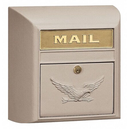 Salsbury Industries Modern Mailbox, Beige, Powder Coated, 1 Doors, Surface, Eagle 4150E-BGE
