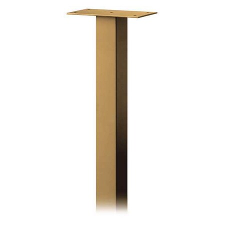 Salsbury Industries Standard Pedestal, Brass, Powder Coated, In Ground, Roadside 4385D-BRS