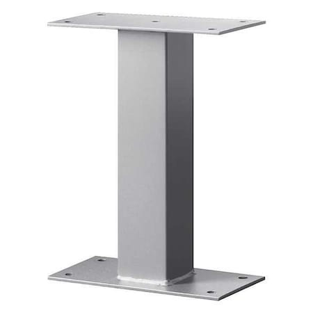 Salsbury Industries Standard Pedestal, Silver, Powder Coated, Bolt, Mail Package Drop 4395SLV