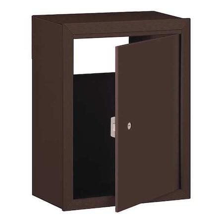 Salsbury Industries Receptacle, Bronze, Powder Coated, 1 Doors, Surface, Surface Mounting 2256BRZ