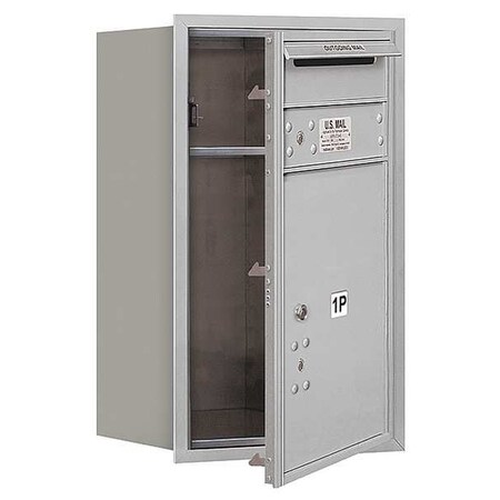 Salsbury Industries Horizontal Mailbox, Aluminum, Powder Coated, 1 Doors, Recessed, USPS 3707S-1PAFU