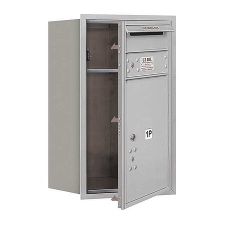 Salsbury Industries Horizontal Mailbox, Aluminum, Powder Coated, 1 Doors, Recessed, Private 3707S-1PAFP