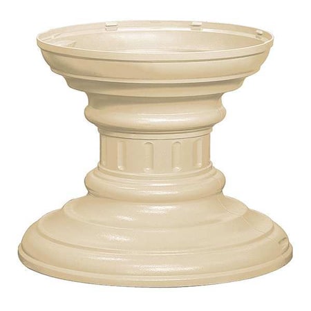 Salsbury Industries Pedestal, Beige, Powder Coated, In Ground, Decorative 3386SAN