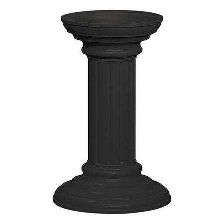 Salsbury Industries Pedestal, Black, Powder Coated, In Ground, Decorative 3396BLK