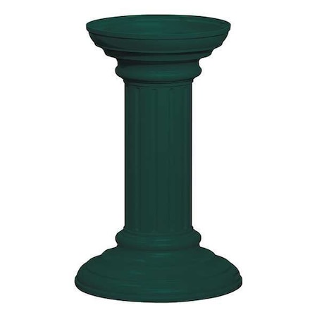 Salsbury Industries Pedestal, Green, Powder Coated, In Ground, Decorative 3396GRN