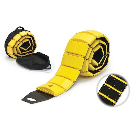 Zoro Select Portable Speed Bump, 120In, Yellow, Plastic 3192-00001
