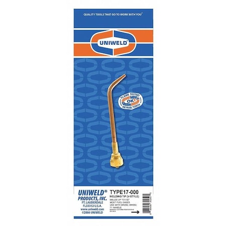 Uniweld Welding Brazing Tip TYPE17-2