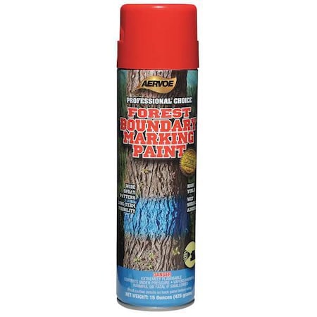 Aervoe Forest Boundary Marking Paint, 15 oz., Red, Solvent -Based 5310