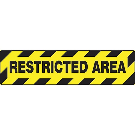 Accuform Skid-Gard Floor Sign, 6 in H, 24 in W, Vinyl, Rectangle, English, PSD631 PSD631