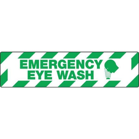 Accuform Skid-Gard Floor Sign, 6" H, 24" W, Vinyl, Rectangle, English, PSD404 PSD404