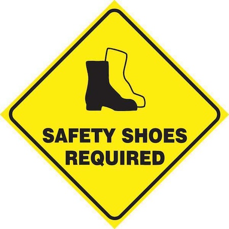 Accuform Slip-Gard Diamond Shape Floor Sign, 17 in H, 17 in W, Vinyl, Diamond, English, PSR422 PSR422