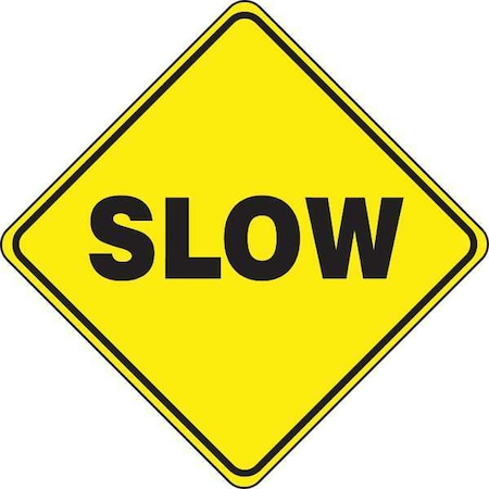 Accuform Slip-Gard Diamond Shape Floor Sign, 17 in H, 17 in W, Vinyl, Diamond, English, PSR414 PSR414