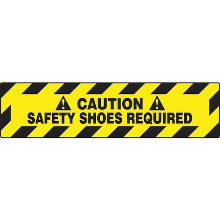 Accuform Slip-Gard Step-Style Floor Sign, 6 in H, 24 in W, Vinyl, Rectangle, English, PSR278 PSR278