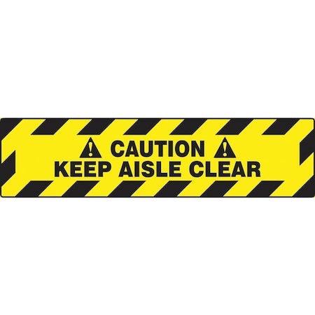Accuform Slip-Gard Step-Style Floor Sign, 6" H, 24" W, Vinyl, Rectangle, English, PSR272 PSR272