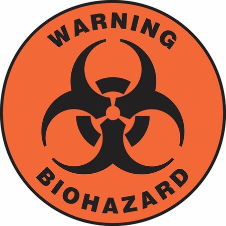 Accuform Slip-Gard Round Floor Sign, 17 in H, 17 in W, Vinyl, Circle, English, MFS0517 MFS0517