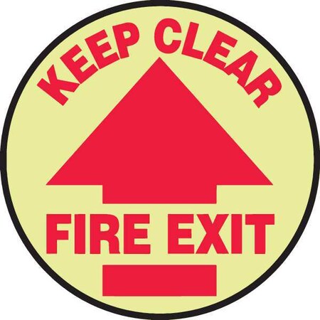 Accuform Slip-Gard Round Floor Sign, 17" H, 17" W, Vinyl, Circle, English, MFS762 MFS762