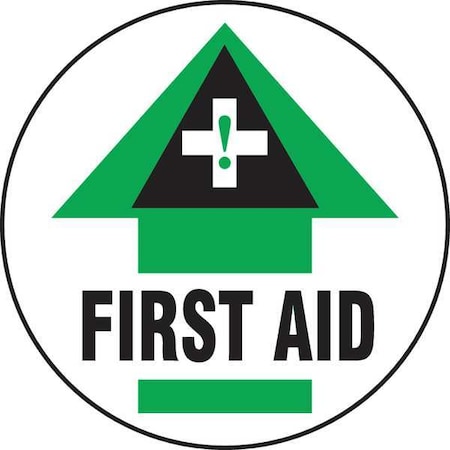 Accuform Slip-Gard Round Floor Sign, 17" H, 17" W, Vinyl, Circle, English, MFS728 MFS728