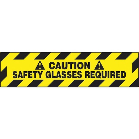 Accuform Slip-Gard Step-Style Floor Sign, 6 in H, 24 in W, Vinyl, Rectangle, English, PSR274 PSR274