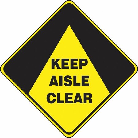 Accuform Slip-Gard Diamond Shape Floor Sign, 17" H, 17" W, Vinyl, Diamond, English, PSR432 PSR432