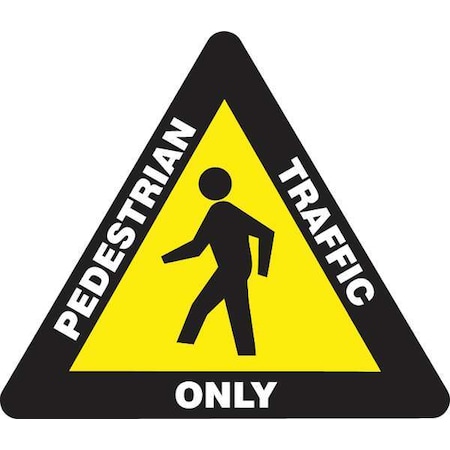 Accuform Slip-Gard Triangle Shape Floor Sign, 15 in H, 17 in W, Vinyl, Triangle, English, PSR825 PSR825