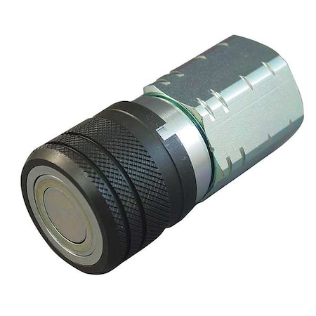 Hansen Hydraulic Quick Connect Hose Coupling, Steel Body, Push-to-Connect Lock, 3/4"-16 Thread Size 12FFS75UN
