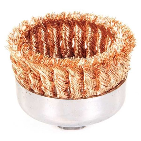 WEILER Knot Wire Cup Wire Brush, Threaded Arbor, 4" 93807