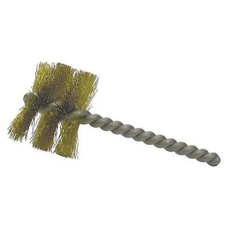 Weiler Single Spiral Wire Brush, Brass, 1-1/2, PK10 93849