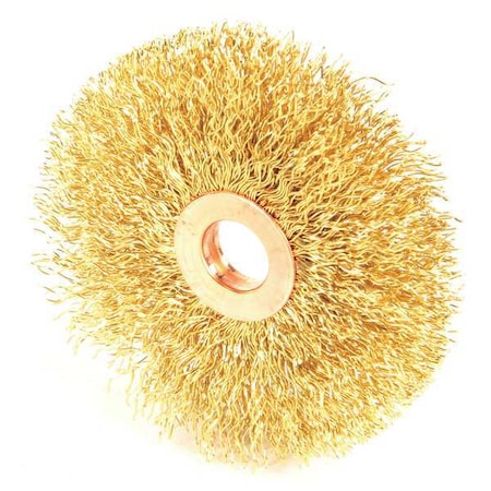 Weiler Crimped Wire Wheel Wire Brush, Arbor, 3" 93831