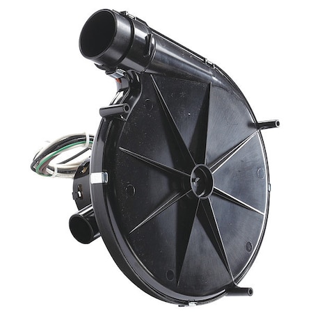 Fasco Draft Inducer Blower, 115, Plastic, 11 37/64 in W, 11 33/64 in H, 1.25/2.40" Inlet and Outlet Dia. A173