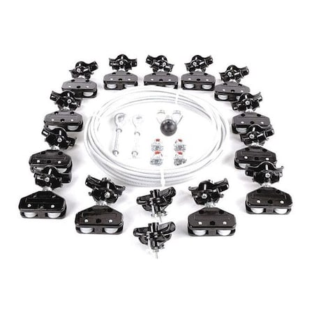 Dayton Festoon System Kit, 1/4 In Rope, L 80 Ft 33N214 | Zoro