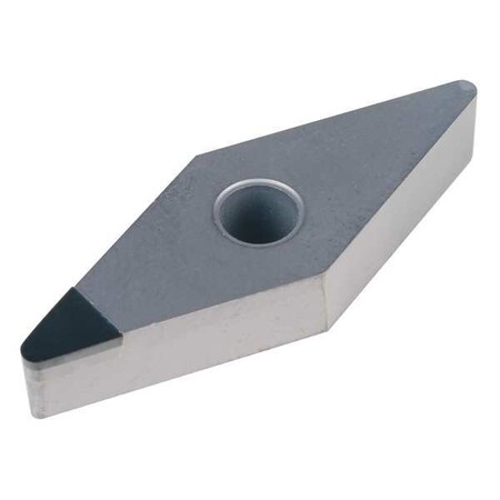 Poly-Tech Diamond Diamond Turning Insert, Diamond, 1/2 in, VNGA, 0.0320 in, Polycrystalline Diamond VNGA-332-LARGE-PCD
