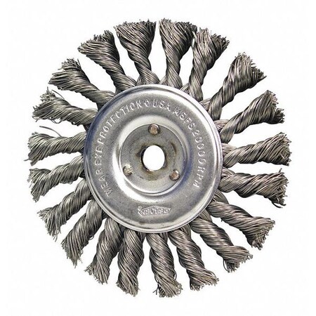 Osborn Wire Wheel Wire Brush, 5/8"Arbor Hole, 20000RPM 26029