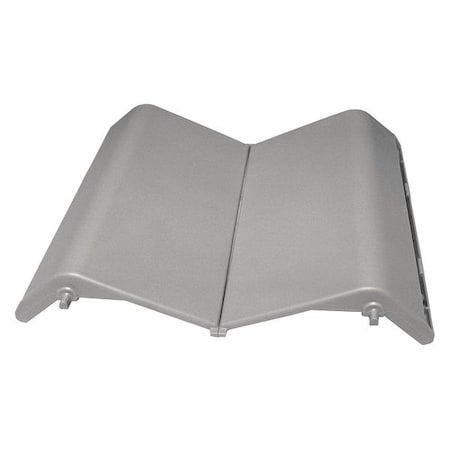 Rubbermaid Commercial Trash Can Top, Gry, Plastic, PK2 FG2664L1GRAY