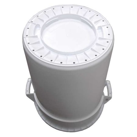 Rubbermaid Commercial Brute with Drainholes, 20 Gal. FG2624L1WHT