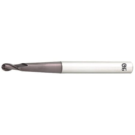Osg End Mill, Ball, 1/4in D, 4in OAL, 2FL HP418-2500