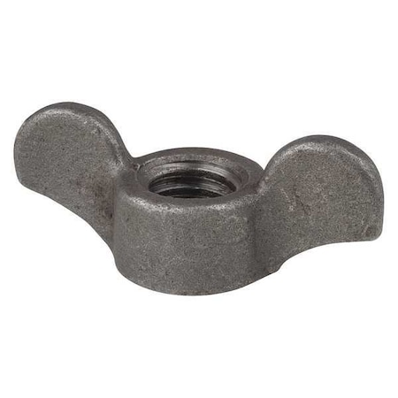 Zoro Select Wing Nut, 3/4"-6, Ductile Iron, Plain, 1.125 in Ht, 9-1/2 in Max Wing Span, 2 PK WGNGDI346