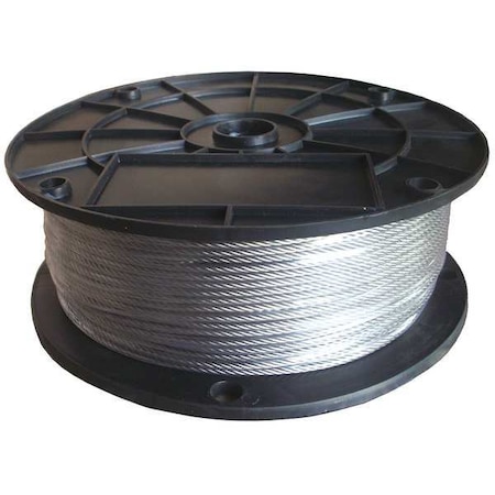 Zoro Select Cable, 3/8 in, 250 ft, 6 x 37 Class IWRC, SS 33RH11