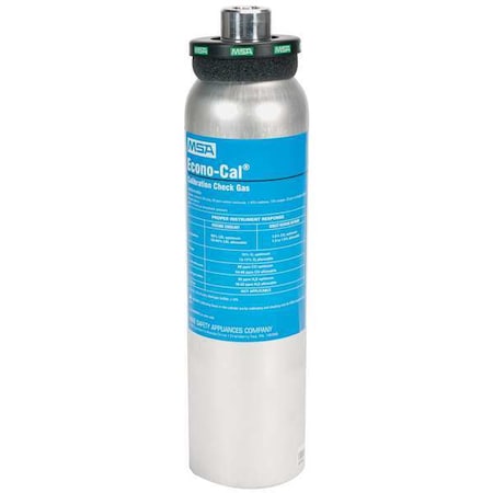Msa Safety Calibration Gas, Carbon Dioxide, Nitrogen Dioxide, 34 L, RP Connection, +/-5% Accuracy 10153803