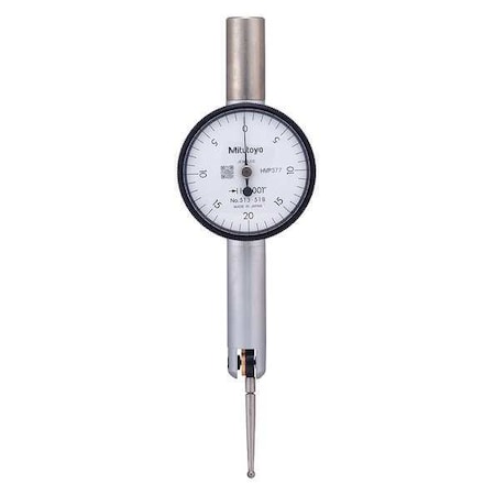 Mitutoyo Dial Test Indicator, Vert, 0 to 0.040 In 513-518-10E