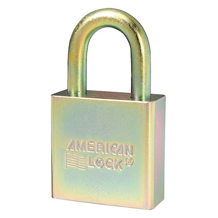 American Lock Padlocks, Keyed Alike, Standard Shackle, Rectangular Steel Body, Boron Shackle, 3/4 in W, 10 PK A5200GLNKAS10