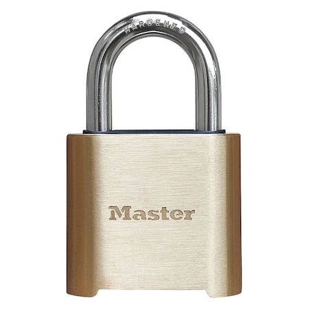 Master Lock Combination Padlock, Bottom, Gold/Silver 975DCOM