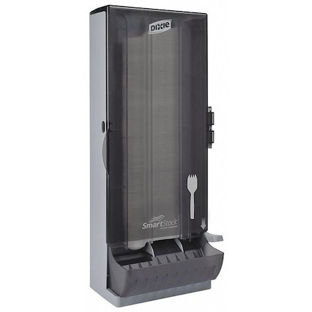 Smartstock Spork Dispenser, Smoke, Capacity 120 SSPKPD120